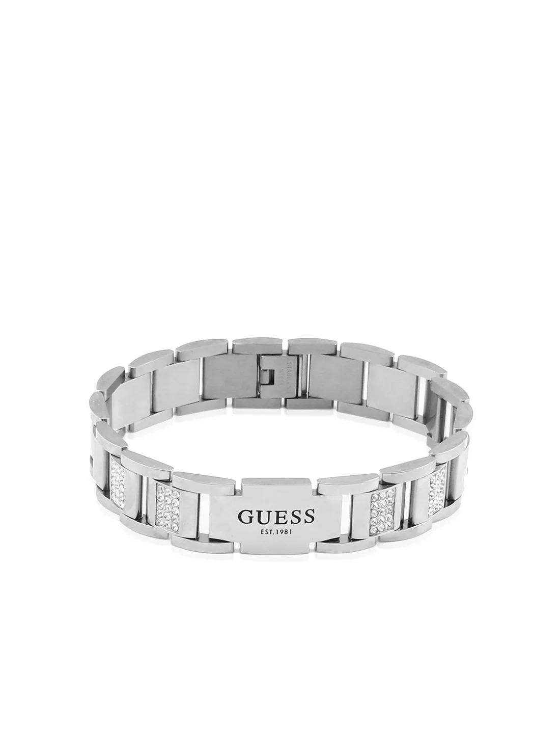 Vòng đeo tay xích logo Guess 